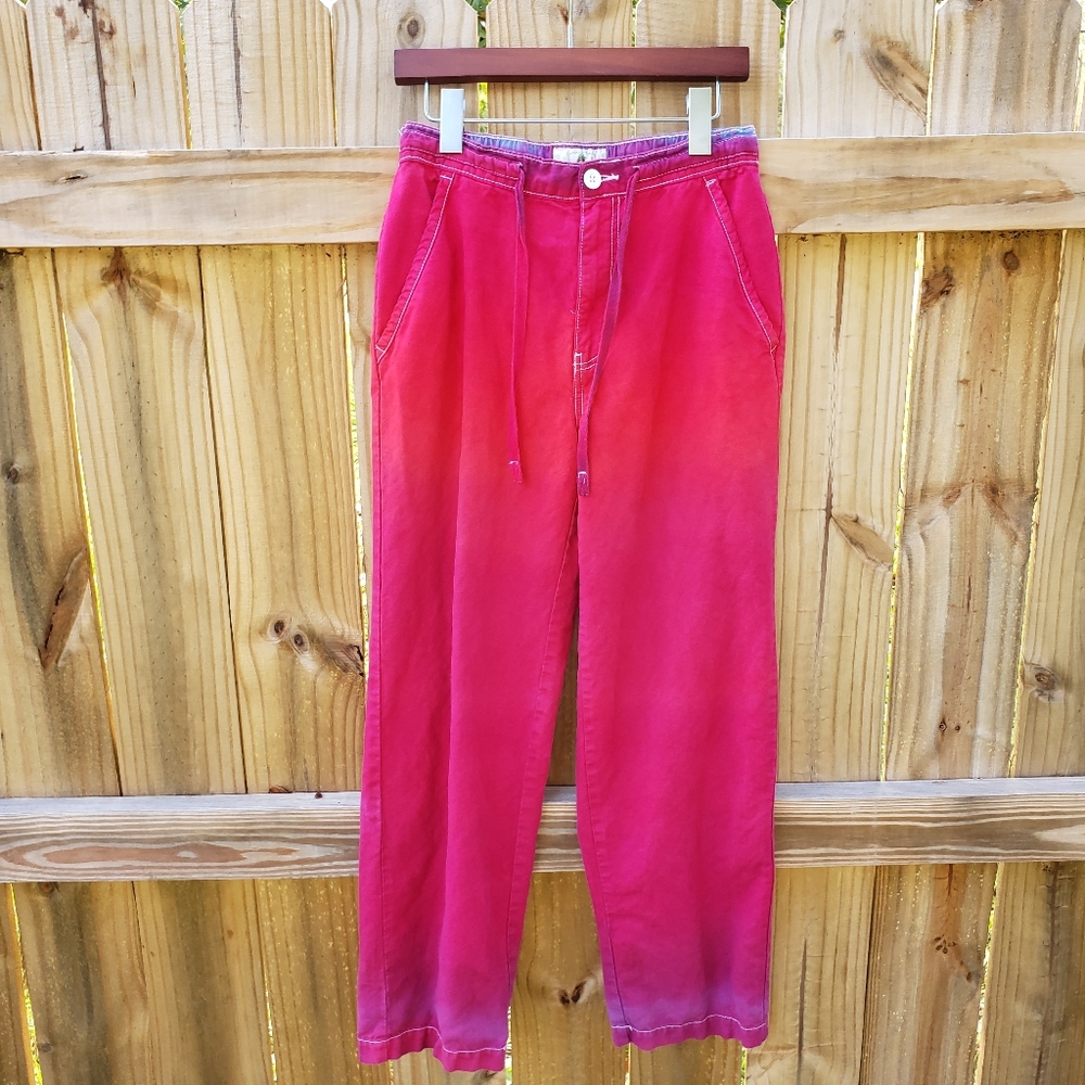 Hand Dyed Linen/Cotton Blend Pants